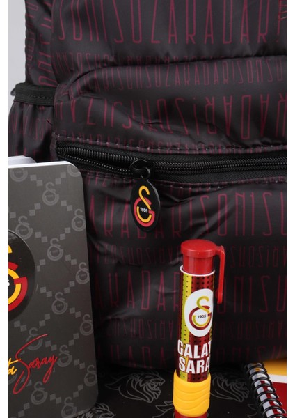 Dekomus Ile Yeni Sezon Lisanslı Galatasaray Büyük Boy Okul ÇANTASI,700 ml Matara Ile Kırtasiye Seti