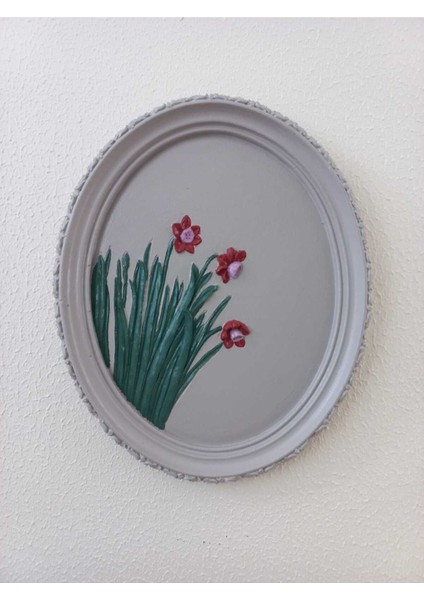 Oval Tablo-Ufuk Grisi RENGİ-21CMX17.5CM