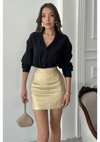 Kadın Freya Modal Kumaş Oversize Gömlek