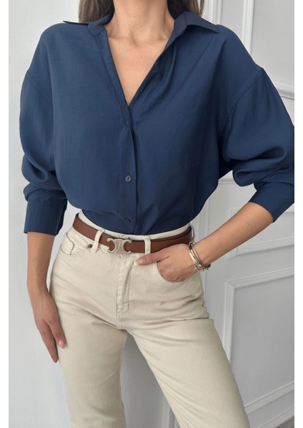 Kadın Freya Modal Kumaş Oversize Gömlek