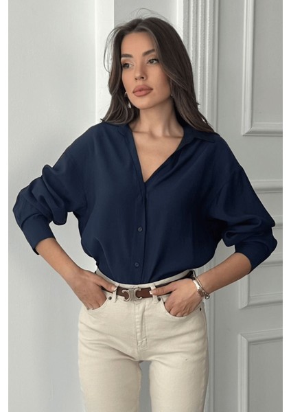 Kadın Freya Modal Kumaş Oversize Gömlek