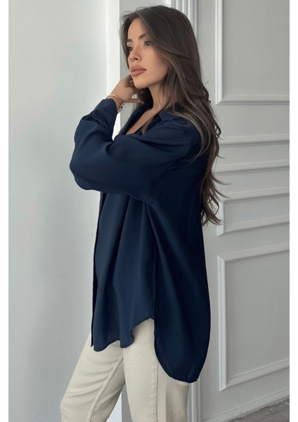 Kadın Freya Modal Kumaş Oversize Gömlek