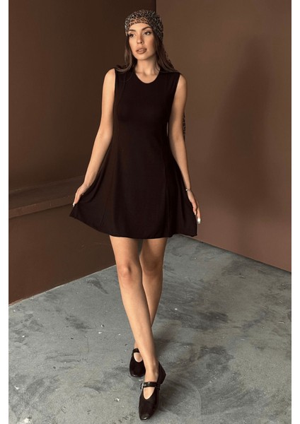 Kadın Stella Buzi Dikiş Detaylı Mini Yazlık Elbise modelleri