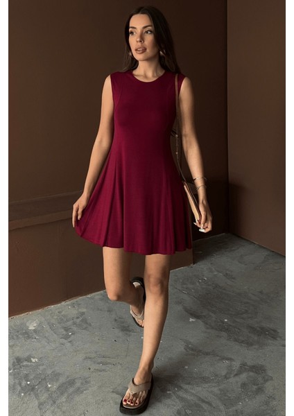 Kadın Stella Buzi Dikiş Detaylı Mini Yazlık Elbise modelleri