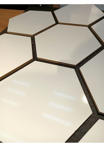 Mdf Ahşap Altıgen Duvar ve Tavan Kaplama Paneli - 65X80CM 6 Adet Kapladığı Duvar Ölçüsü 130X240