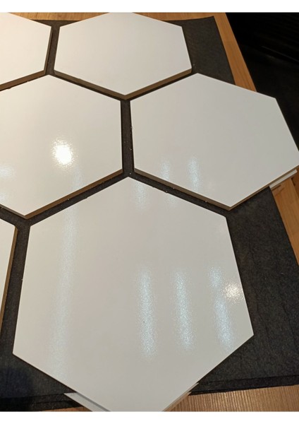 Mdf Ahşap Altıgen Duvar ve Tavan Kaplama Paneli - 65X80CM 6 Adet Kapladığı Duvar Ölçüsü 130X240