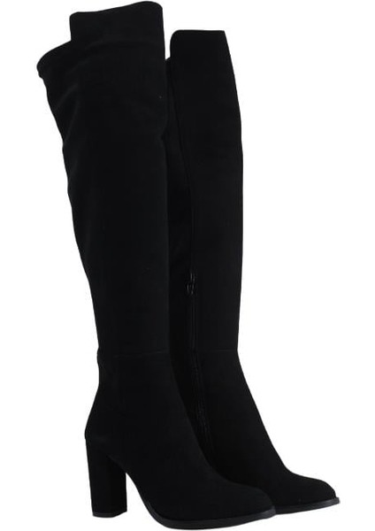 Deri /tekstil Sıyah Çizme Topuklu 363 58 S modelleri
