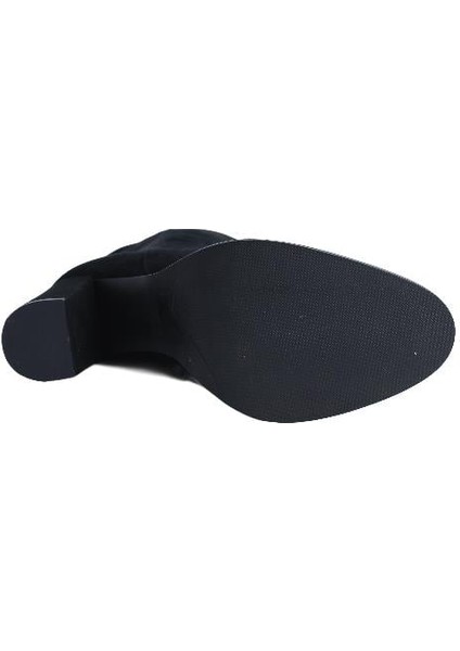 Deri /tekstil Sıyah Çizme Topuklu 363 58 S fırsatları