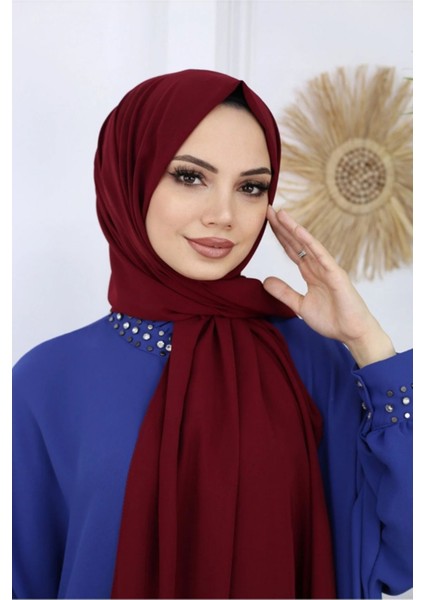 Tesettür Hijab Medine Ipeği Şal*bordo modelleri