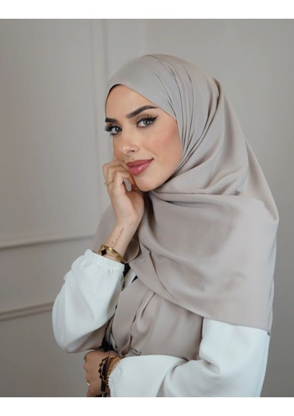 Tesettür Hijab Medine Ipeği Şal*bej