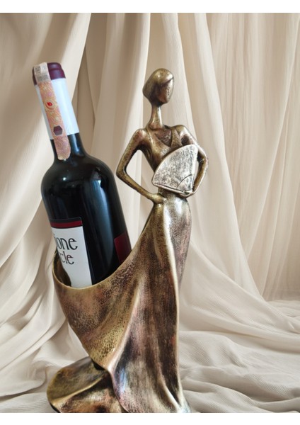 Balerin Şaraplık Heykel Biblo Hediyelik 34 cm