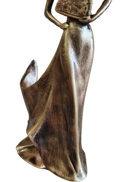 Balerin Şaraplık Heykel Biblo Hediyelik 34 cm