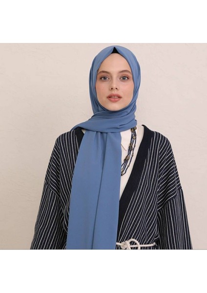Tesettür Hijab Medine Ipeği Şal*mavi