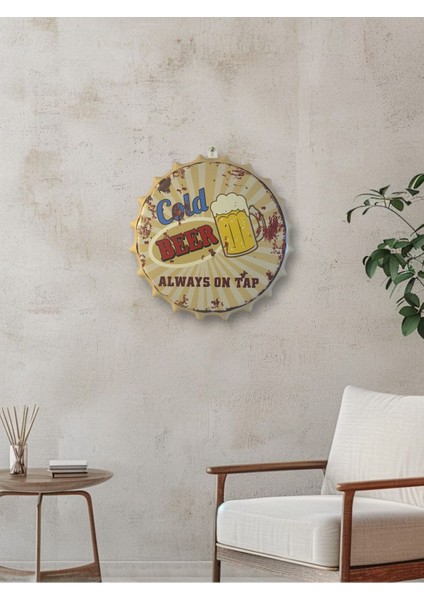 Vintage Metal Duvar Tabelası