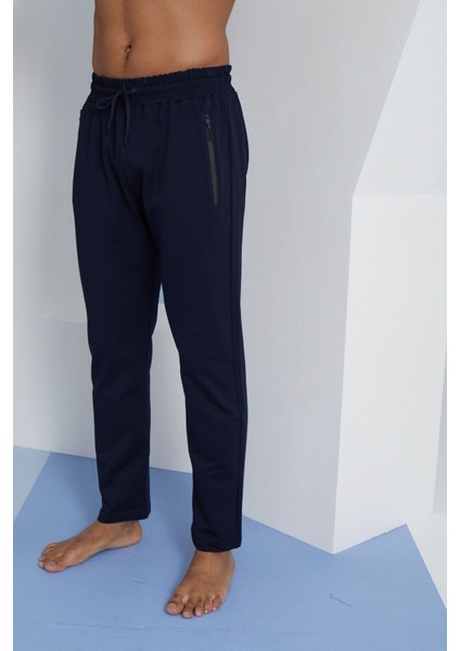 Erkek Büyük Beden Normal Kesim 2 Iplik Cepli Rahat Pamuklu Jogger Eşofman Altı