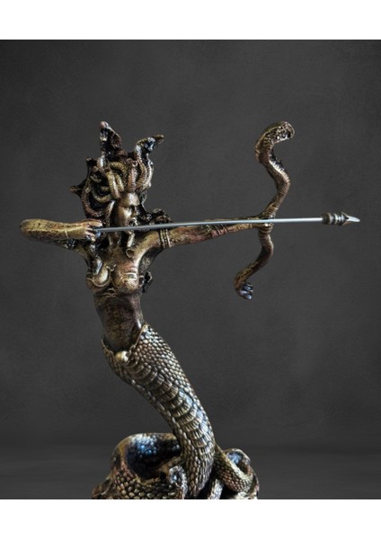 Ok Atan Medusa Heykel Biblo Hediyelik 22 cm