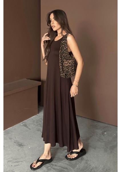 Kadın Eleanor Modal Pike Kumaş Maxi Yazlık Elbise fırsatları