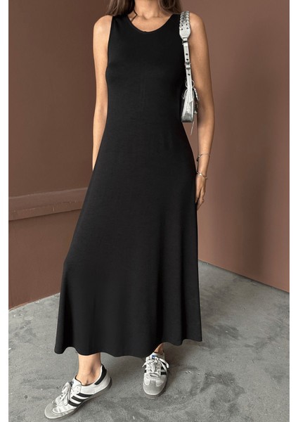 Kadın Eleanor Modal Pike Kumaş Maxi Yazlık Elbise