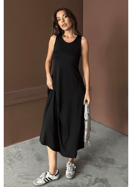 Kadın Eleanor Modal Pike Kumaş Maxi Yazlık Elbise fırsatları