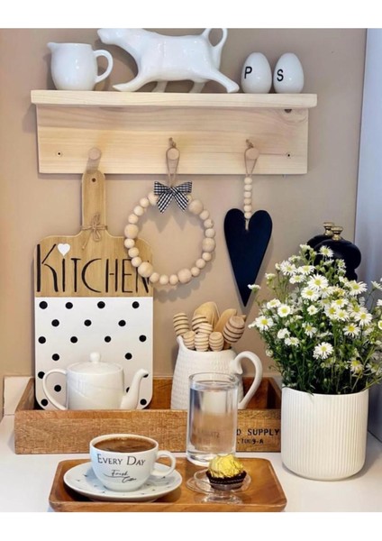 Kesme Tahtası Görünümlü Kitchen Yazılı Iskandinav Tarz Mutfak,duvar,tezgah,askı Süsü fiyatları