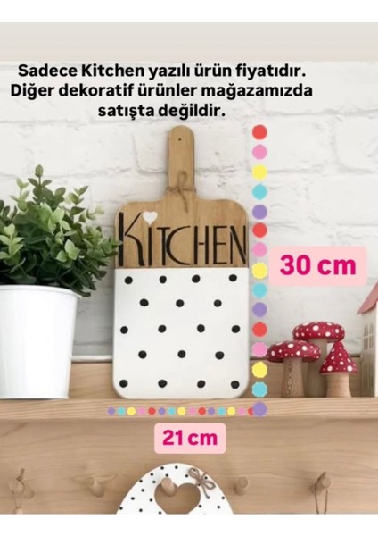 Kesme Tahtası Görünümlü Kitchen Yazılı Iskandinav Tarz Mutfak,duvar,tezgah,askı Süsü modelleri