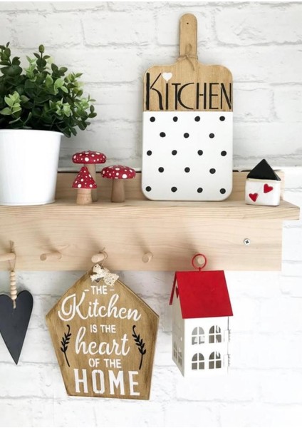 Kesme Tahtası Görünümlü Kitchen Yazılı Iskandinav Tarz Mutfak,duvar,tezgah,askı Süsü indirimleri