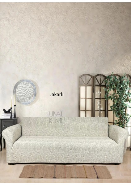 Jakarlı Koltuk Örtüsü 180 x 230 Lastikli Esnek