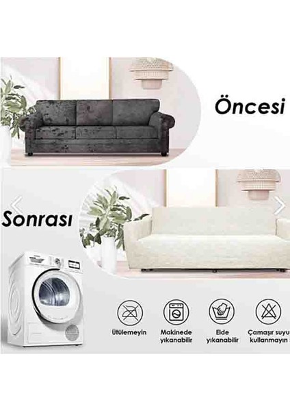 Jakarlı Koltuk Örtüsü 180 x 230 Lastikli Esnek