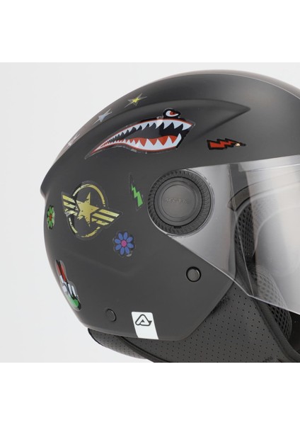 Jer Brezza 22.06 Çocuk Kask Siyah
