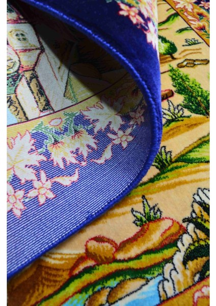 Bambu Iplikten Dokuma Köy Manzarası Tasvirli Iran Duvar Halısı (50X70 Cm) fırsatları