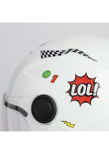 Jer Brezza 22.06 Çocuk Kask Beyaz