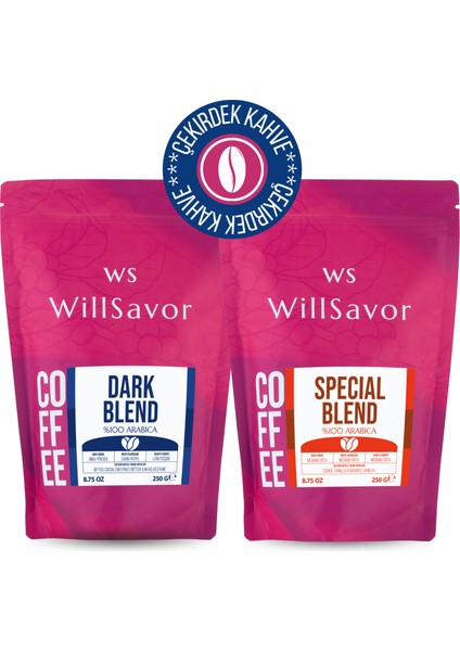 Avantaj Tanışma Paketi Special Blend + Dark Blend Arabıca (Çekirdek Kahve) 500 gr