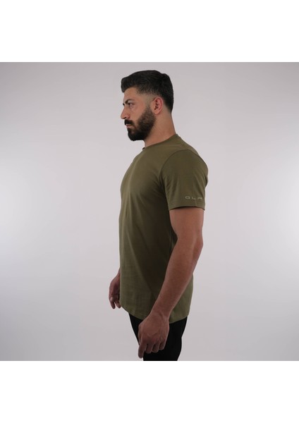 Kol Detaylı Düz Tshirt %100 Organik Pamuk