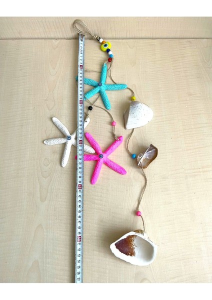 Deniz Kabuğu Rüzgar Çanı Deniz Yıldızlı Balkon Süsü Duvar Süsü