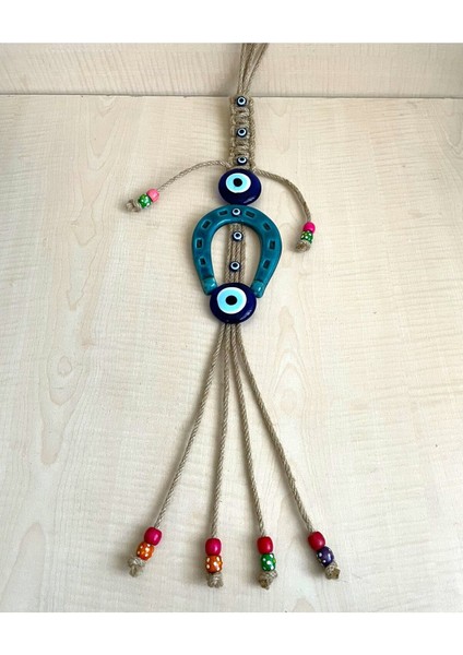 At Nalı Temalı Duvar Süsü Nazar Boncuklu Balkon Süsü