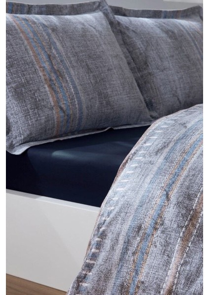 Mulvxurg URG02 Denim Çift Kişilik Nevresim Takımı Colorado Mavi (Mulvix)