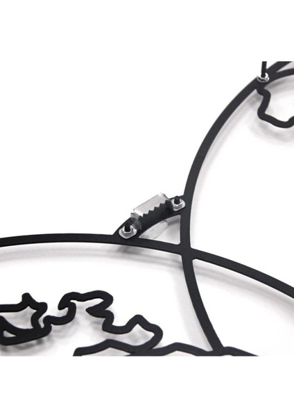 Dekoratif Ev Ofis Için Siyah Metal Küre Dünya Haritası Duvar Tablosu 70CMX38,5CM M3 fırsatları