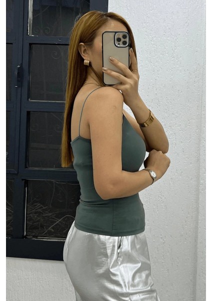 Kadın Noa Lastik Askılı Basic Body Esnek Fit, Yazlık Şıklık