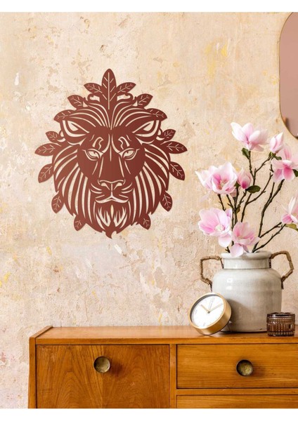 Aslan Kafası Ahşap Duvar Dekoratif