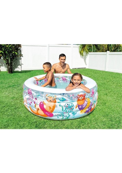 58480 havuz deniz desenli 3 bölmeli 152cm