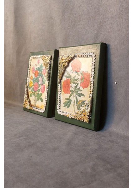 - Gülnur 8452 - 2706 El Yapımı Çiçekli 2' Li Vintage Duvar Panosu modelleri