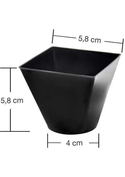 Plastik Mini Kap 120 cc Siyah ( 25ADET)