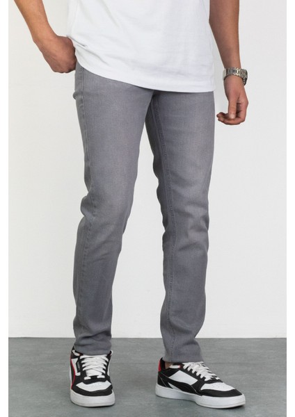Erkek Gri Regular Fit Likralı Jean Kot Pantolon Henry fiyatları