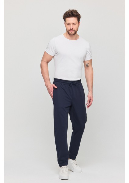 Erkek Slim Fit Beli Lastikli Ipli Likralı Rahat Jogger Pantolon