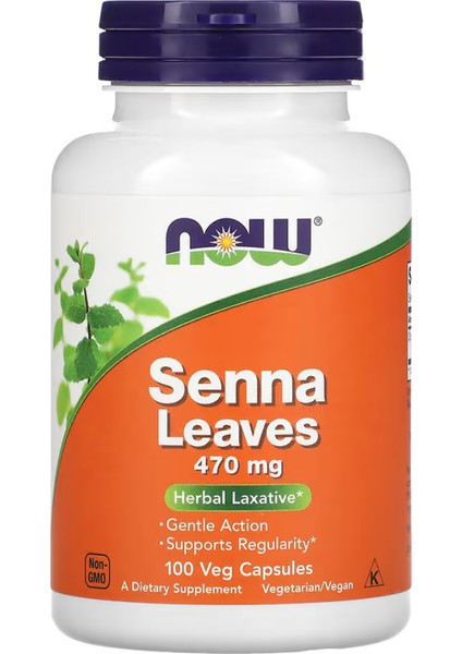 Senna Leaves 470 mg 100 Veg Capsules