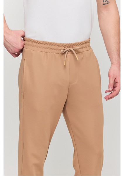 Erkek Slim Fit Beli Lastikli Ipli Likralı Rahat Jogger Pantolon