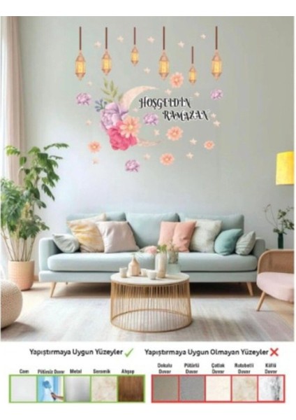Ramazan Temalı Duvar Stickeri - Hoşgeldin Ramazan No 2