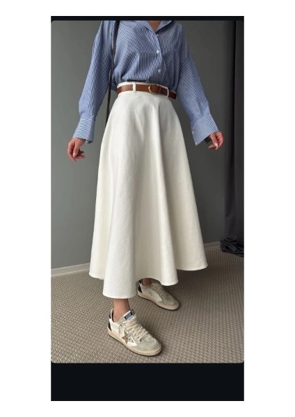 Gabardin Kumaş Beyaz Prenses Etek fırsatları