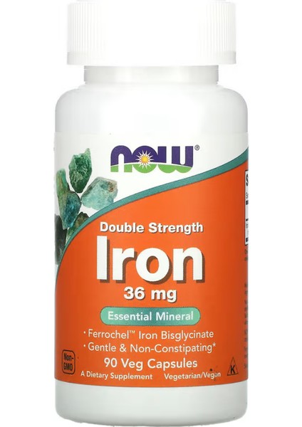 Iron, Double Strength, 36 mg , 90 Veg Capsules