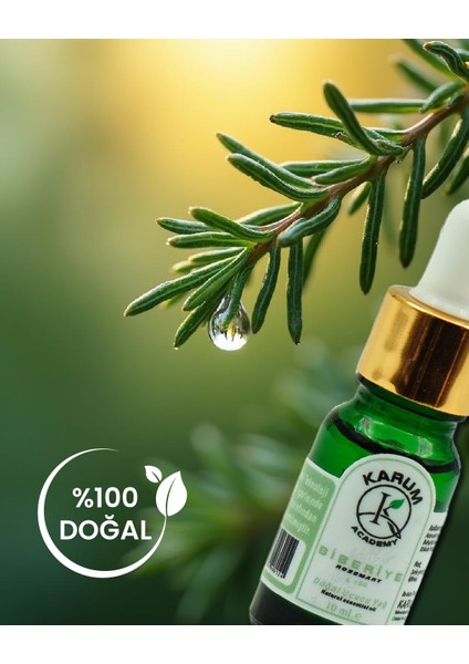Aromaterapi Doğal Cam Damlalıklı Biberiye Uçucu Yağ 10ml